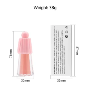 Private Label No Logo Glitter Peptide Lip Gloss, Jelly Big Brush Head Lip Oil Hydrating Lip Line Reducing Care