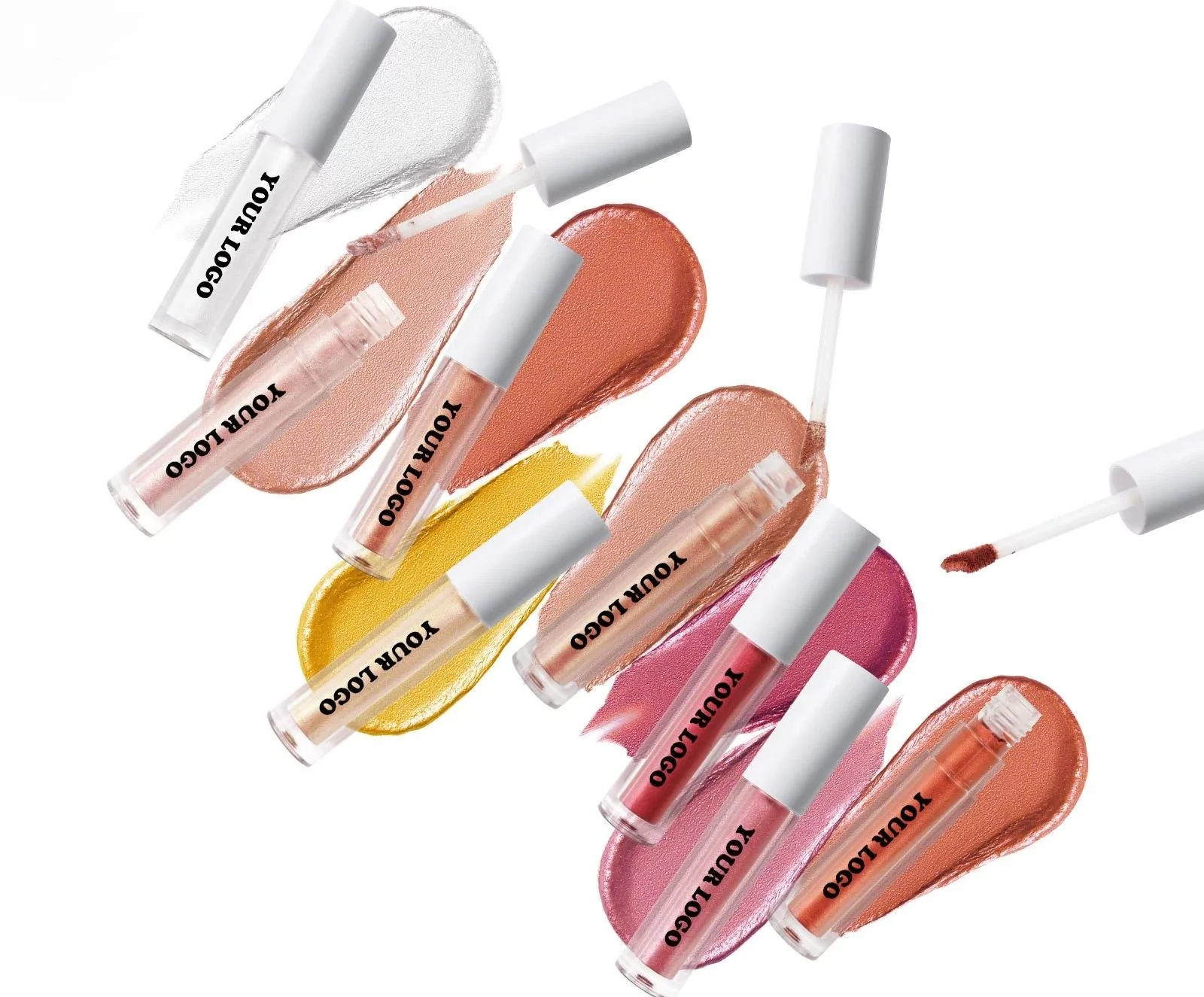 Private Label No Logo Liquid Highlighter, Matte & Shimmer Fine Glitter Texture for Dewy Skin Facial Brightening Contour Makeup