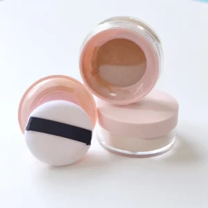 17 Shades Loose Powder with Puff, Oil Absorbing Brightening Long Lasting Setting Powder