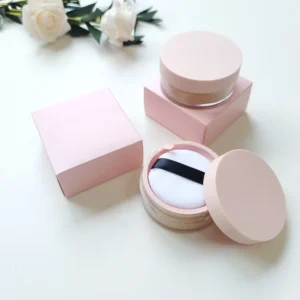 17 Shades Loose Powder with Puff, Oil Absorbing Brightening Long Lasting Setting Powder
