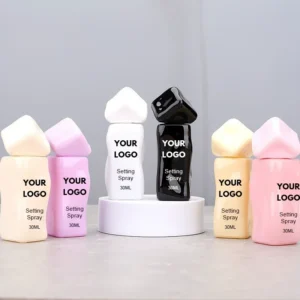 30ml Private Label No Logo Macaron Unique Shaped Matte Setting Spray, Oil Control Long Lasting Finishing Spray for Daily Makeup Fixing