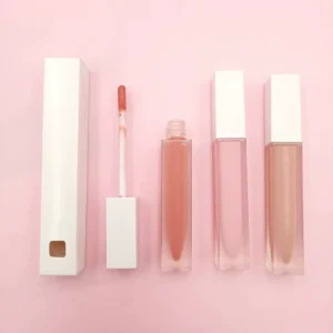 Private Label No Logo Mirror & Matte Shimmer Lip Gloss, Non-transfer Hydrating Nude Frosted Lip Oil Lip Color