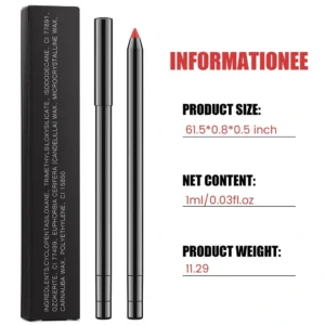 Private Label No Logo Waterproof Matte Nude Lip Liner, Fade Resistant Lip Contour Pencil Ideal for COSplay Daily Lip Makeup for Women