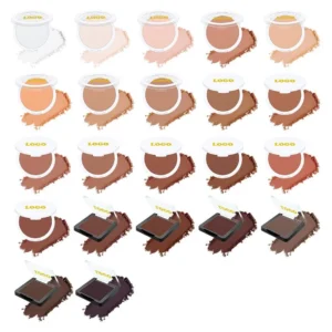 Private Label No Logo Waterproof Sweat Proof Oil Control Pressed Powder, Non-caking Concealing Long Wear Setting Makeup