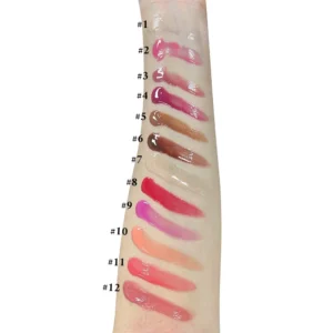 Private Label No Logo 10ml Peptide Lip Gloss, Hydrating Moisturizing Mirror Finish Tinted Liquid Lip Balm in Squeeze Tube
