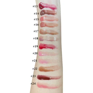 Private Label No Logo 10ml Peptide Lip Gloss, Hydrating Moisturizing Mirror Finish Tinted Liquid Lip Balm in Squeeze Tube