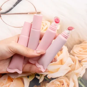 Private Label No Logo 10ml Peptide Lip Gloss, Hydrating Moisturizing Mirror Finish Tinted Liquid Lip Balm in Squeeze Tube