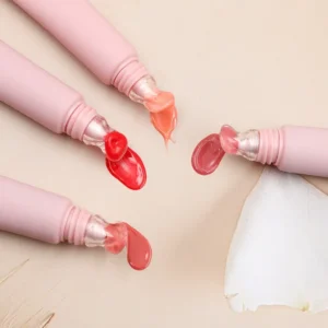 Private Label No Logo 10ml Peptide Lip Gloss, Hydrating Moisturizing Mirror Finish Tinted Liquid Lip Balm in Squeeze Tube