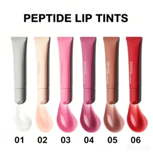 Private Label No Logo 8 Shades Peptide Liquid Lip Gloss, Water Shine Plumping Lip Tint Hydrating Moisturizing Lip Oil Daily Lip Cosmetic