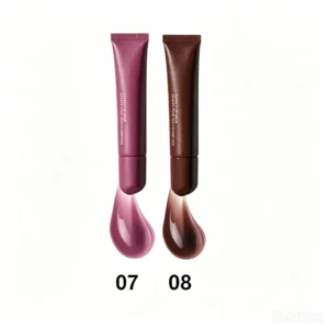 Private Label No Logo 8 Shades Peptide Liquid Lip Gloss, Water Shine Plumping Lip Tint Hydrating Moisturizing Lip Oil Daily Lip Cosmetic