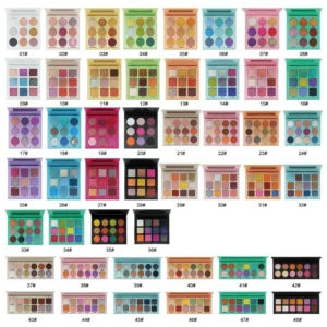 Private Label No Logo Pink Multi-use Eyeshadow Palette, Shimmer Highly Pigmented All-in-One Eye Makeup