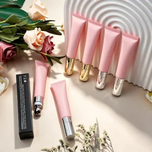 Private Label No Logo Plant Color Changing Lip Oil, Squeeze Tube with Zinc Alloy Tip Hydrating Plumping Lip Care