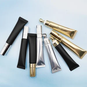 Private Label No Logo Plant Color Changing Lip Oil, Squeeze Tube with Zinc Alloy Tip Hydrating Plumping Lip Care