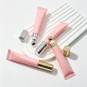 Private Label No Logo Plant Color Changing Lip Oil, Squeeze Tube with Zinc Alloy Tip Hydrating Plumping Lip Care