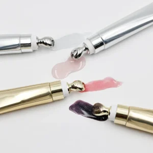 Private Label No Logo Plant Color Changing Lip Oil, Squeeze Tube with Zinc Alloy Tip Hydrating Plumping Lip Care