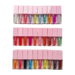 Private Label No Logo Plant Based Color Changing Lip Oil, Hydrating Plumping Glossy Lip Balm for Dudu Lips Lip Care