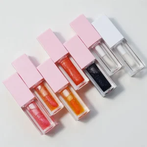 Private Label No Logo Plant Based Color Changing Lip Oil, Hydrating Plumping Glossy Lip Balm for Dudu Lips Lip Care