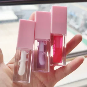 Private Label No Logo Plant Based Color Changing Lip Oil, Hydrating Plumping Glossy Lip Balm for Dudu Lips Lip Care