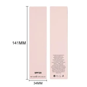 Private Label No Logo 30ml Premium Pink Heart Foundation, Press Type Concealer Long Lasting Hydrating Makeup