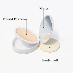 Private Label No Logo Pressed Powder with Puff, Brightening Contour Concealer Long Lasting Face Setting Powder