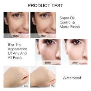 Private Label No Logo Pressed Powder with Puff, Brightening Contour Concealer Long Lasting Face Setting Powder