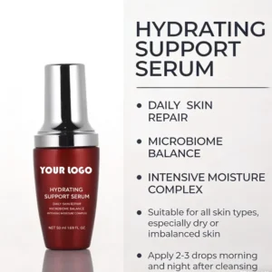 Private Label No Logo 50ml Red Version Gentle Facial Serum, Hydrating Brightening Firming Repair Skin Care Essence
