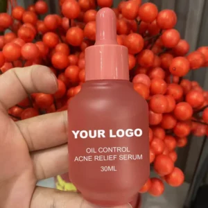 30ml Private Label No Logo Red Version Salicylic Acid Acne Repair Facial Serum, Oil Control Blackhead Minimizing Pore Clearing Essence for Problem Skin
