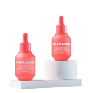 30ml Private Label No Logo Red Version Salicylic Acid Acne Repair Facial Serum, Oil Control Blackhead Minimizing Pore Clearing Essence for Problem Skin