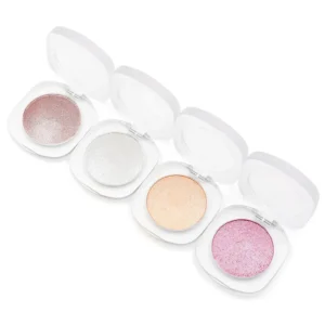 Private Label No Logo Cream Highlighter & Contour Palette, Shimmer Diamond Glitter Face Brightening Nose Shadow Makeup