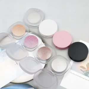 Private Label No Logo Cream Highlighter & Contour Palette, Shimmer Diamond Glitter Face Brightening Nose Shadow Makeup