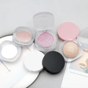 Private Label No Logo Cream Highlighter & Contour Palette, Shimmer Diamond Glitter Face Brightening Nose Shadow Makeup