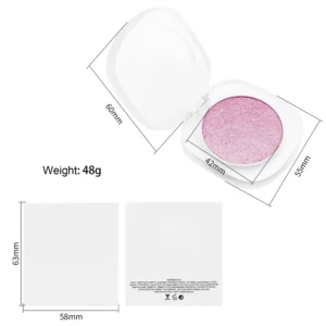 Private Label No Logo Cream Highlighter & Contour Palette, Shimmer Diamond Glitter Face Brightening Nose Shadow Makeup