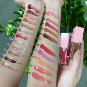 Private Label No Logo Moisturizing Lip Balm & Lip Gloss, Shimmer Glossy Nourishing Lip Makeup Cosmetics
