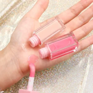 Private Label No Logo Moisturizing Lip Balm & Lip Gloss, Shimmer Glossy Nourishing Lip Makeup Cosmetics