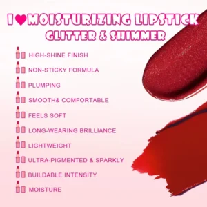 Private Label No Logo Waterproof Long Wear Shimmer Glossy Hydrating Plumping Lipstick