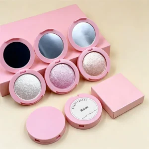 Private Label No Logo Single Color Changing Cream Highlighter, Iridescent Glitter Natural Face Brightener