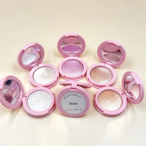 Private Label No Logo Single Color Changing Cream Highlighter, Iridescent Glitter Natural Face Brightener