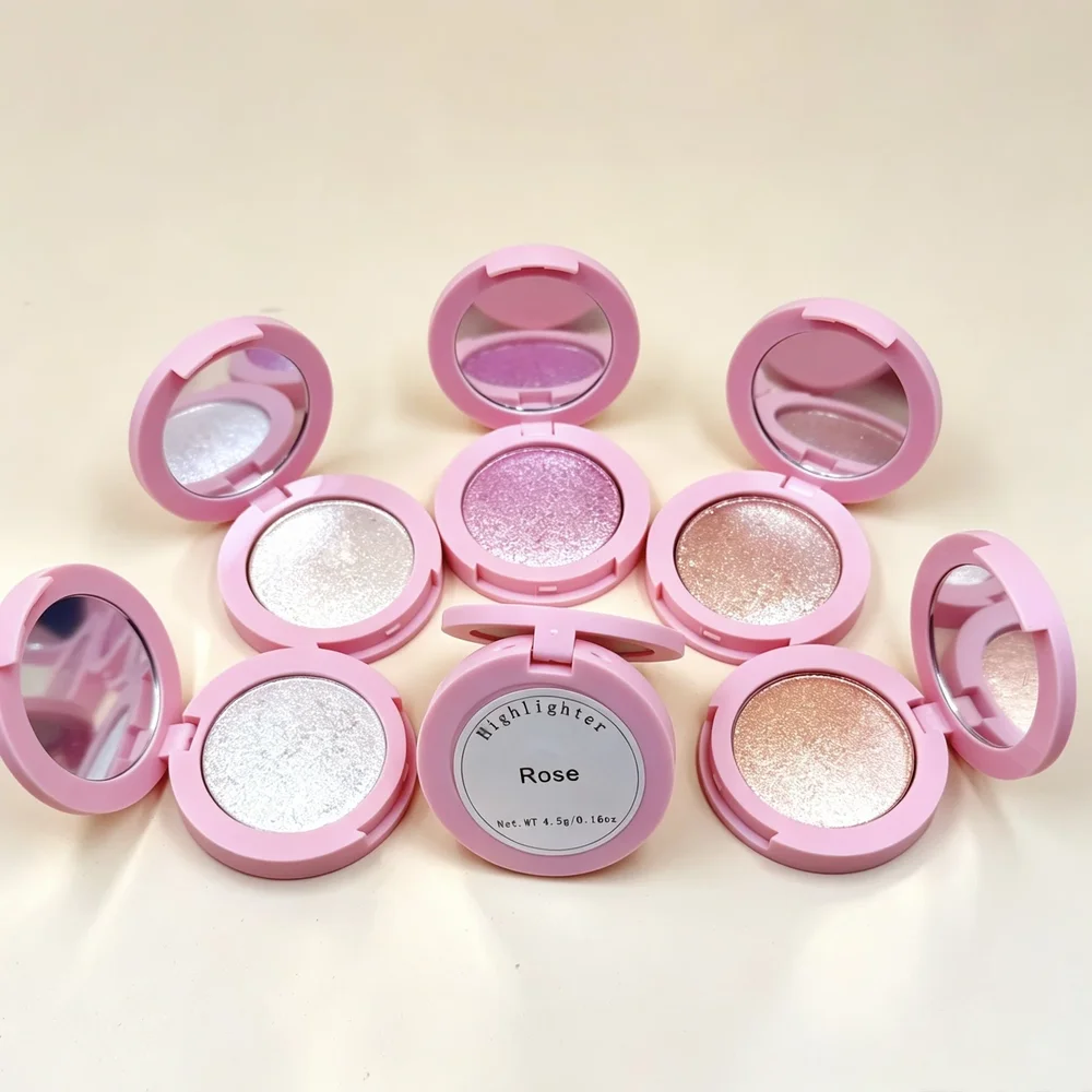 Private Label No Logo Single Color Changing Cream Highlighter, Iridescent Glitter Natural Face Brightener