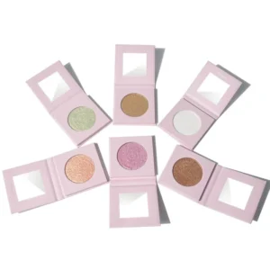 Private Label No Logo Single Marble Cream Highlighter, Sparkling Glitter Natural Face Brightening Makeup