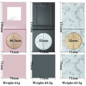 Private Label No Logo Single Marble Cream Highlighter, Sparkling Glitter Natural Face Brightening Makeup