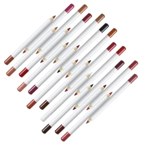 Private Label No Logo Matte Wooden Lip Liner, Smooth Easy Pigment Long Lasting Lipstick Pencil