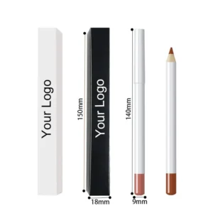 Private Label No Logo Matte Wooden Lip Liner, Smooth Easy Pigment Long Lasting Lipstick Pencil