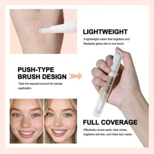 5ml Private Label No Logo European Style 14 Shades SPF30 Concealer Pen, Full Coverage Spot Blemish Concealing Liquid Stick Daily Face Makeup