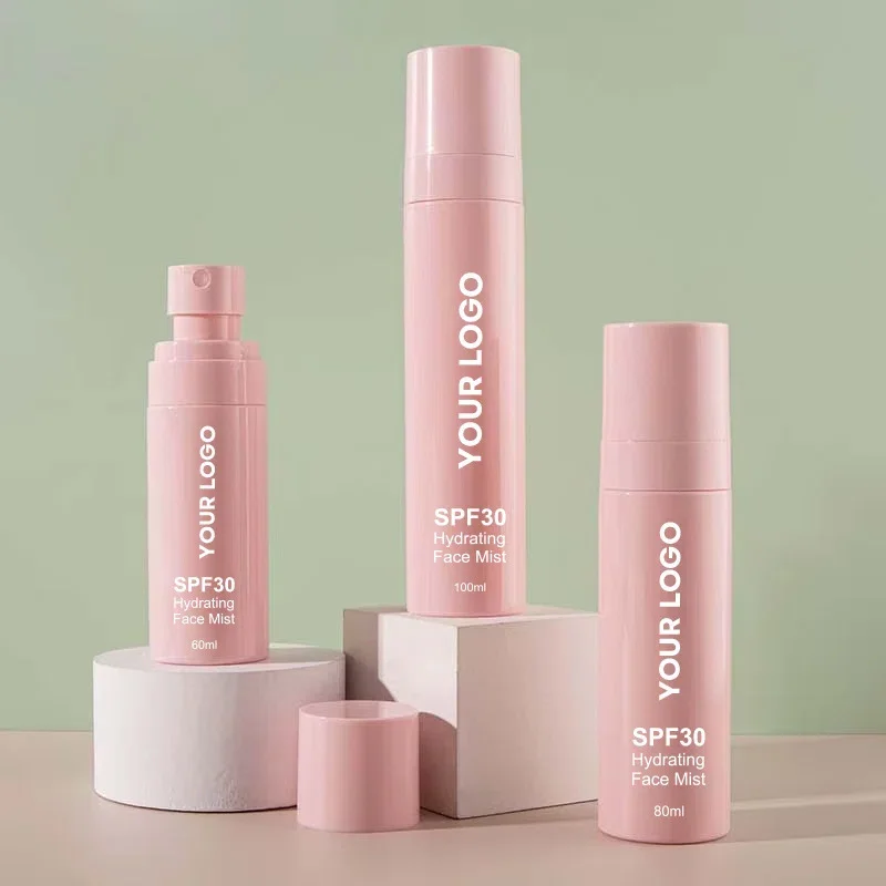 Private Label No Logo Refreshing Setting Spray SPF30, 60ml/80ml/100ml Hydrating Long Wear Makeup Finishing Spray