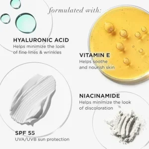 Private Label No Logo 14 Shades SPF55 Sheer Skin Tint, Hydrating Moisturizing Sun Protection Lightweight Face Cream for Daily Facial Skin Care