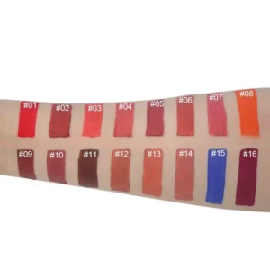 Private Label No Logo Matte Square Tube Lipstick, White & Black Tube Non-transfer Lip Color for Export