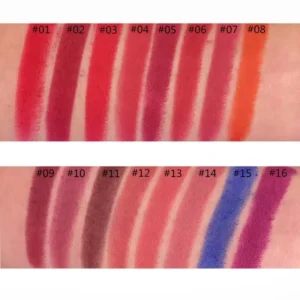 Private Label No Logo Matte Square Tube Lipstick, White & Black Tube Non-transfer Lip Color for Export