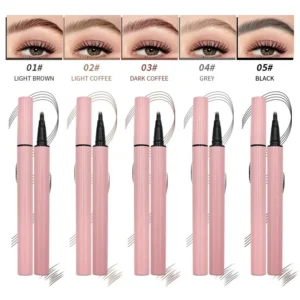 Private Label No Logo Square Waterproof Eyebrow Pencil, Sweat Proof Fade Resistant Natural Long Lasting Brow Pencil