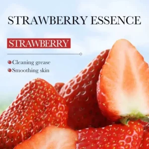 Private Label No Logo Strawberry Gentle Cleansing Mousse, Refreshing Non Irritating Facial Wash Ideal for Sensitive Skin Daily Cleanser