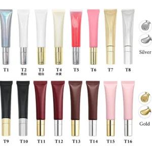 Private Label No Logo Temperature Changing Lip Oil, Plant Based Squeeze Tube with Zinc Alloy Tip Plumping Lip Makeup